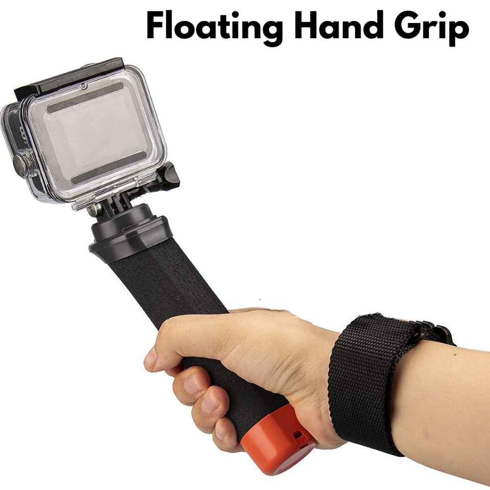 GoPro floating hand grip with wrist strap and 1/4 inch screw