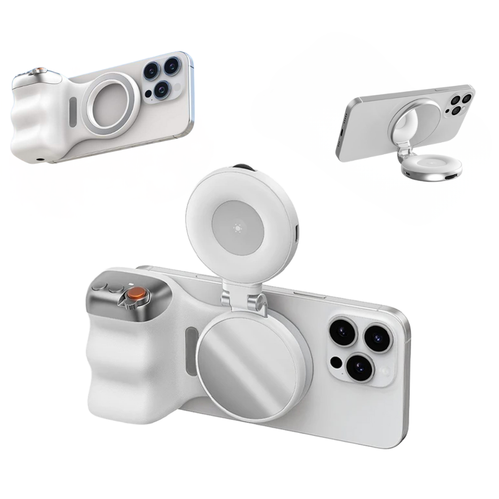 Selfie ring light with mirror for smartphones and content creation