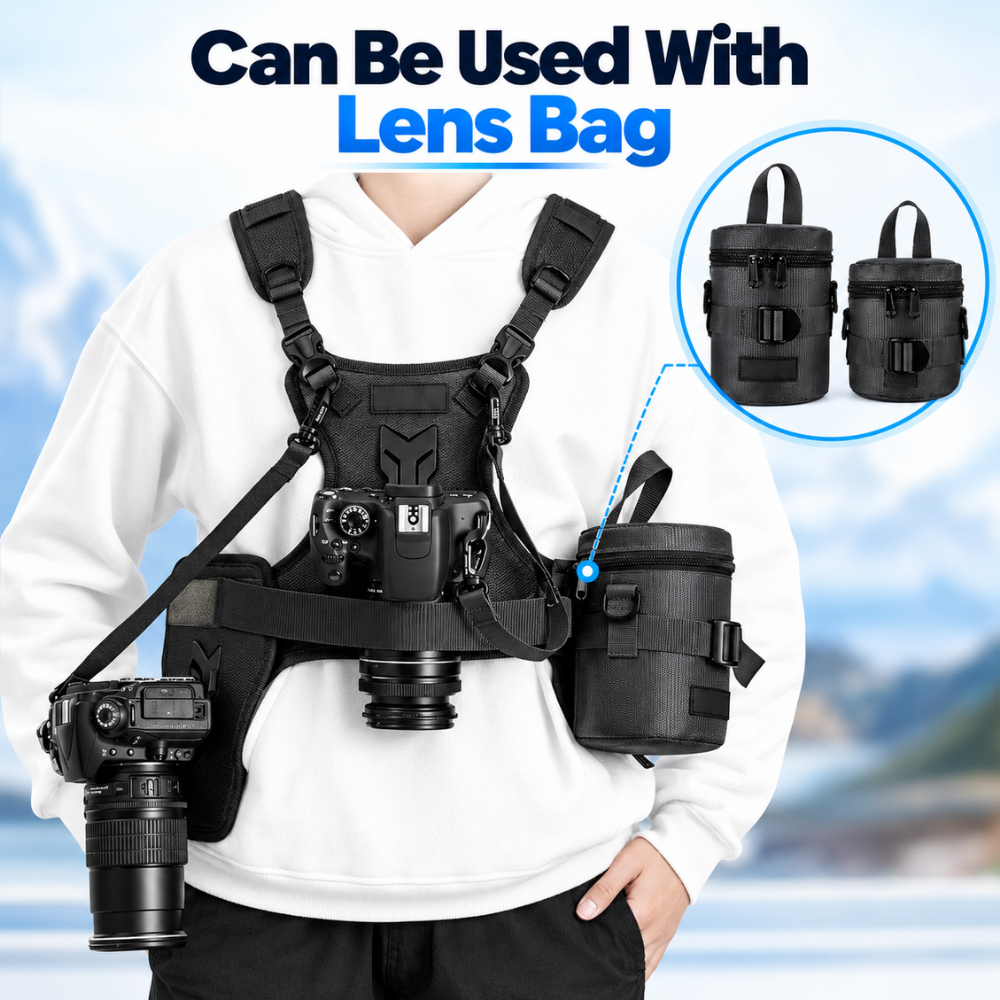 Professional Dual Camera Carrying System with Shoulder Straps