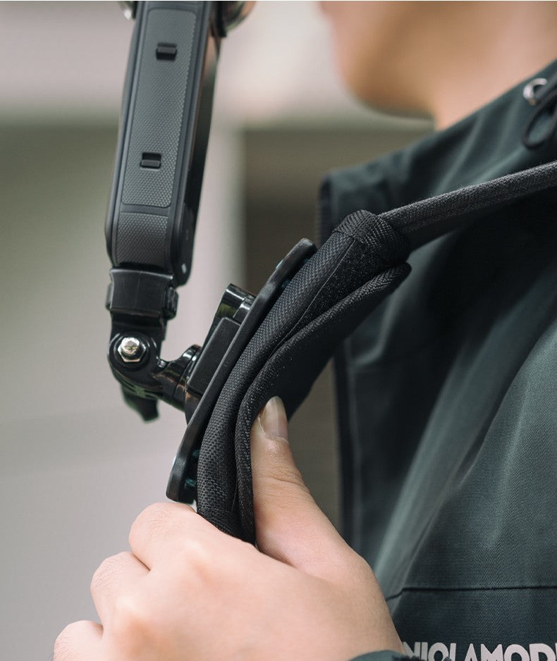 Backpack clip clamp mount compatible with GoPro and DJI