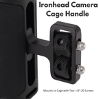 dslr camera cage handle with cold shoe