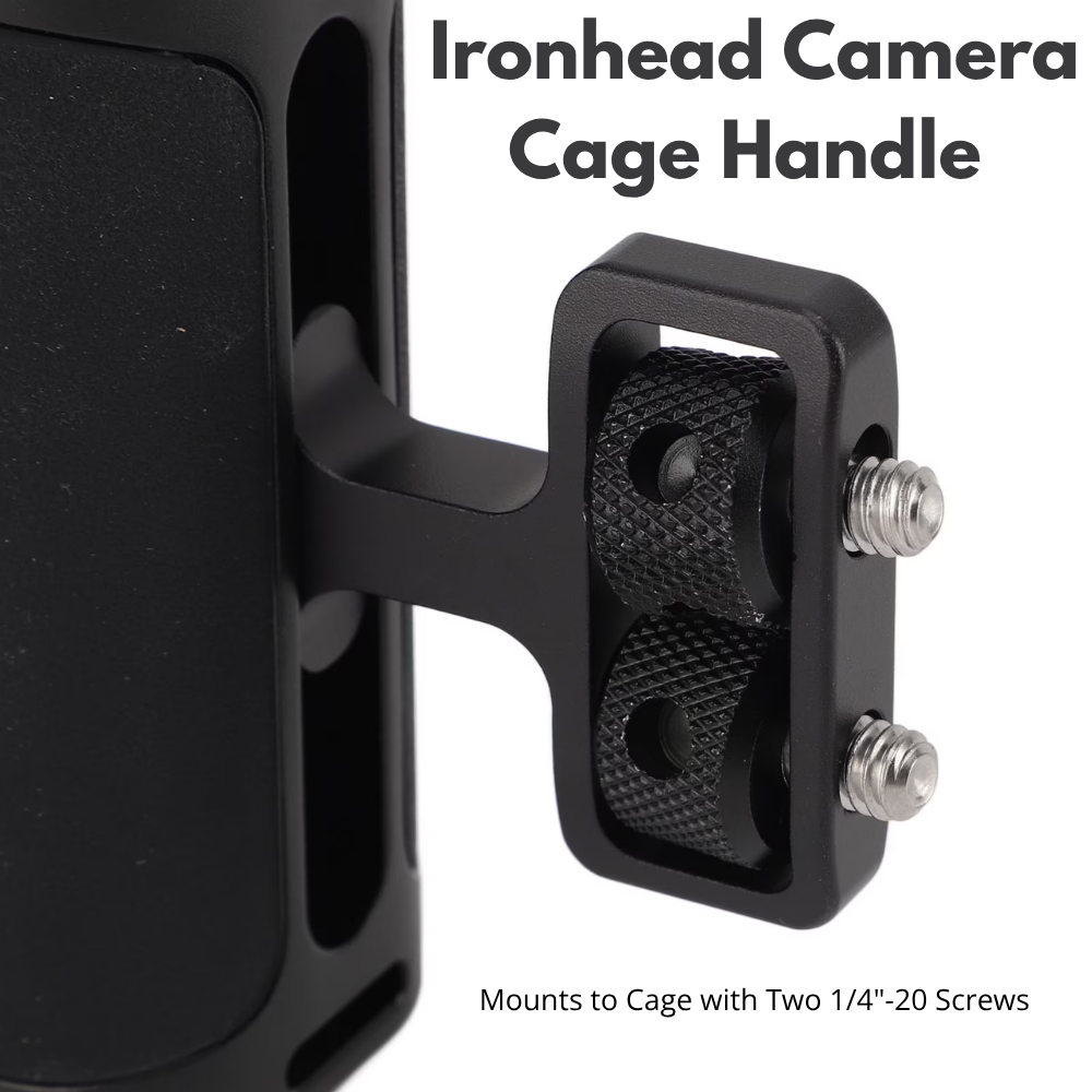 dslr camera cage handle with cold shoe