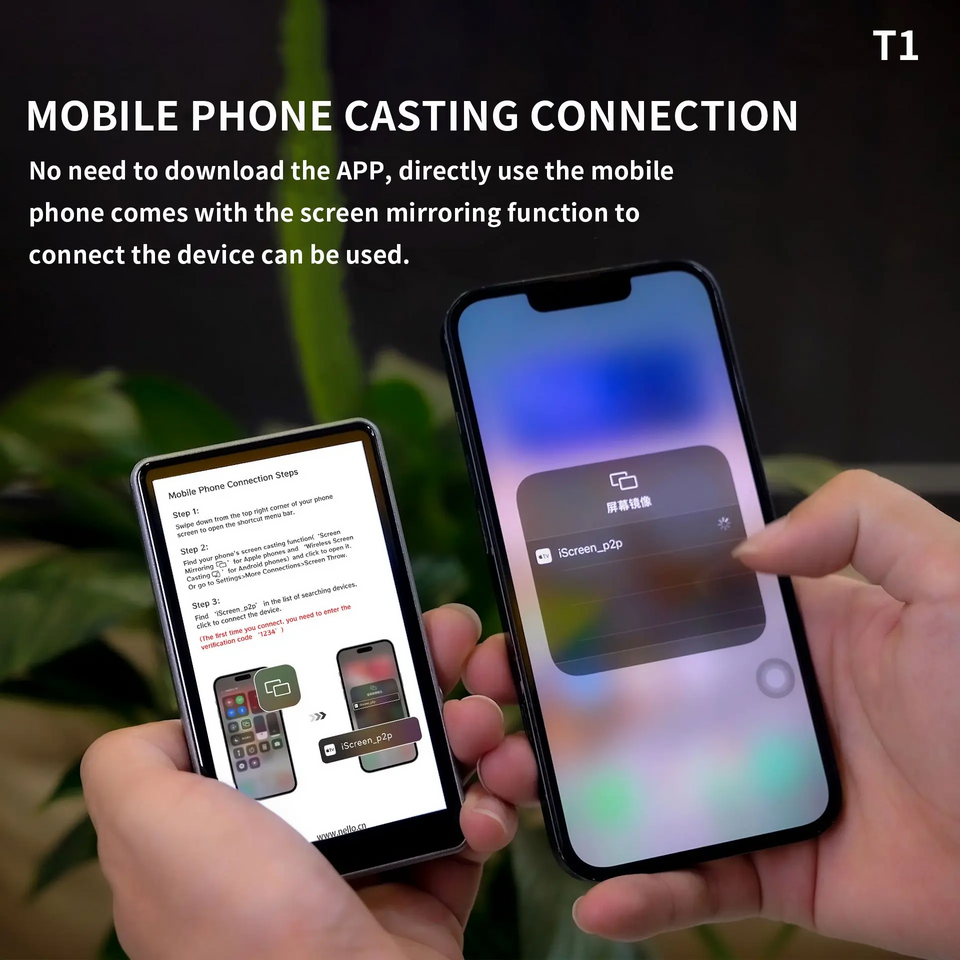 Wireless selfie monitor for mobile filming