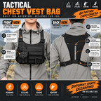 Tactical Chest Bag | Multi Pocket Adjustable Vest Rig