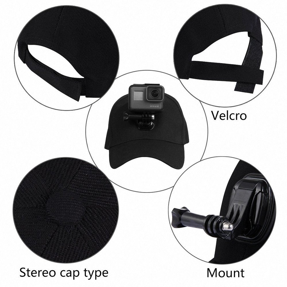 Head Mount, Cap Mount, Action Mount, Camera Cap, Quick Release, J Hook, Buckle Mount, Nylon Cap, Adjustable Mount, Hands-Free, POV Mount, Outdoor Gear, Filming Gear, Travel Accessory.