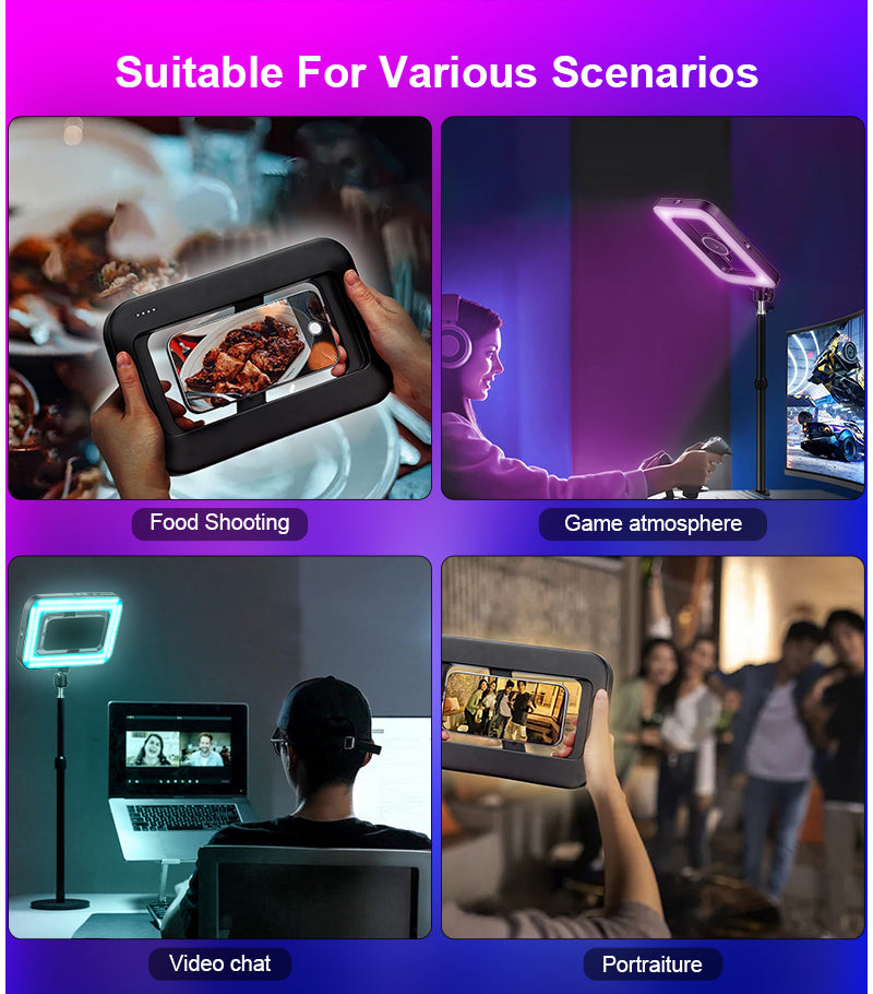 RGB Ring Light
Selfie Ring Light
Portable RGB Selfie Lamp
Rechargeable Ring Light
RGB Video Light
Ring Light with Phone Holder
Ring Light for TikTok
Ring Light for YouTube
Ring Light for Live Streaming
Ring Light for Makeup
Ring Light for Photography
Outdoor Ring Light
magnetic RGB light
RGB with magnetic Holder 
