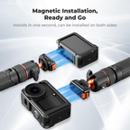 magnetic mount for action camera tripod adapter
