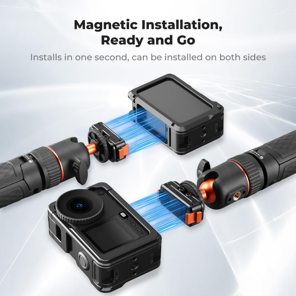 magnetic mount for action camera tripod adapter