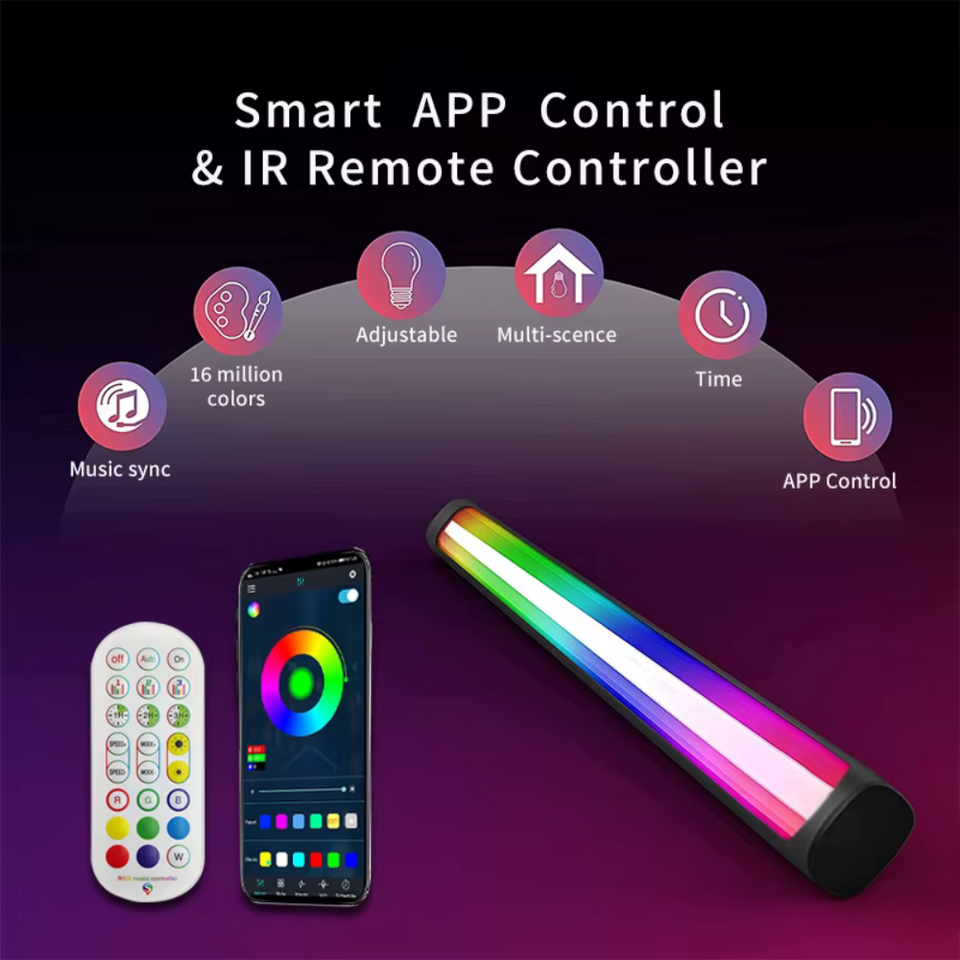 Ambient LED stand lights with music sync and multiple lighting modes