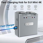 dual battery charger for DJI Mini 4K drone batteries