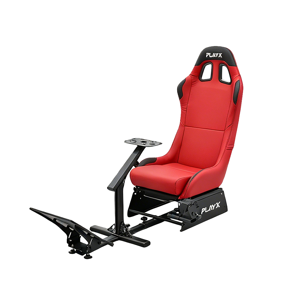 Racing simulator seat with adjustable cockpit