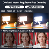Compact rechargeable LED fill light with Type-C charging port