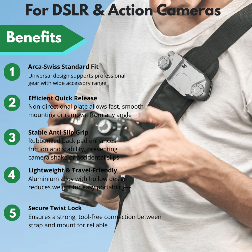 Lightweight anti-slip camera holder for outdoor photography