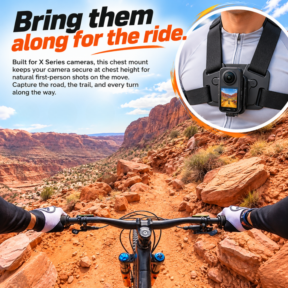 Wearable Chest Strap for Insta360 X5 Action Camera