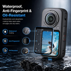 Tempered Glass Screen Protector for Insta360 X6 black border design