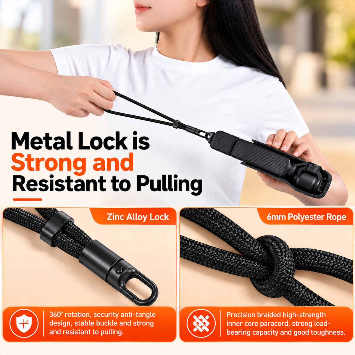 Anti-Lost Camera Hand Strap with 1/4 Inch Screw