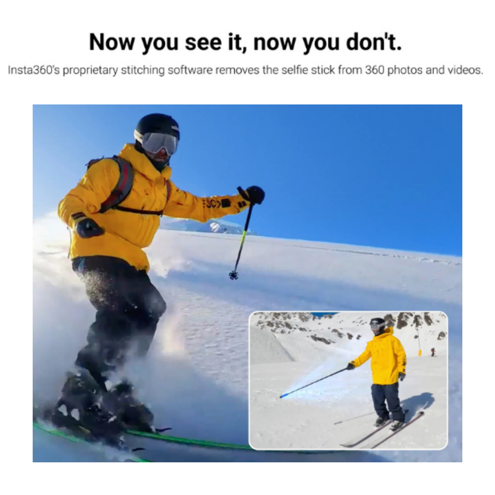 insta360 selfie stick lightweight extendable