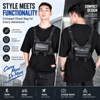 Tactical crossbody chest pack for biking and outdoor activities