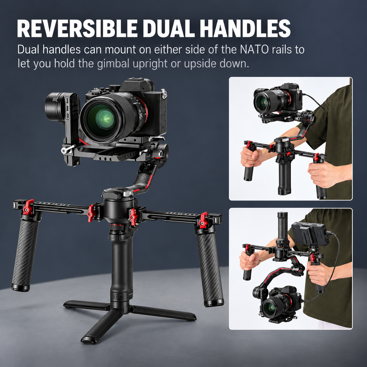DJI RS5 dual handle kit with adjustable grips