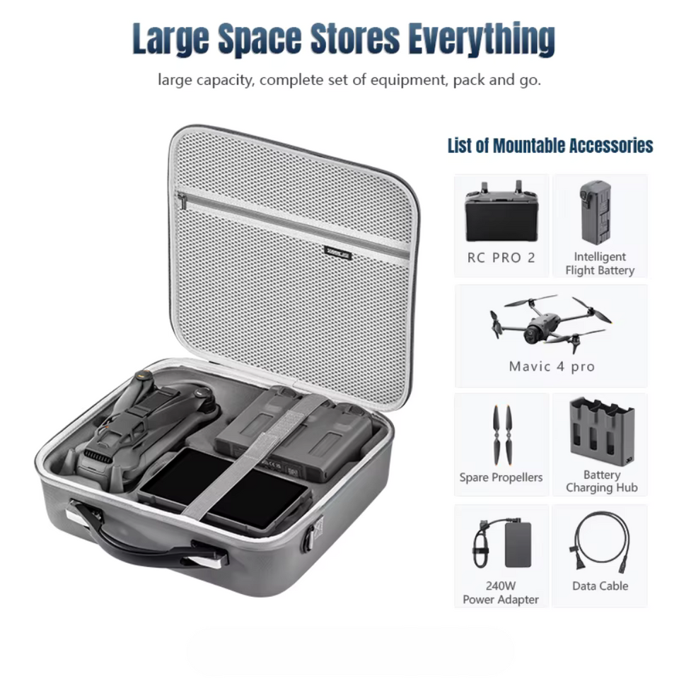 Lightweight PU leather case for DJI drone and accessories
