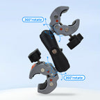 action camera mount, bike camera mount, handlebar camera mount, aluminium clamp mount, motorcycle camera mount, go pro handlebar mount, double clamp mount, double clamp bike mount, double clamp full aluminium mount