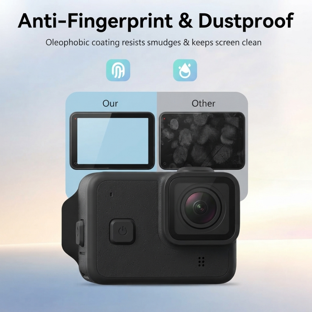 3 in 1 tempered glass for GoPro Mission