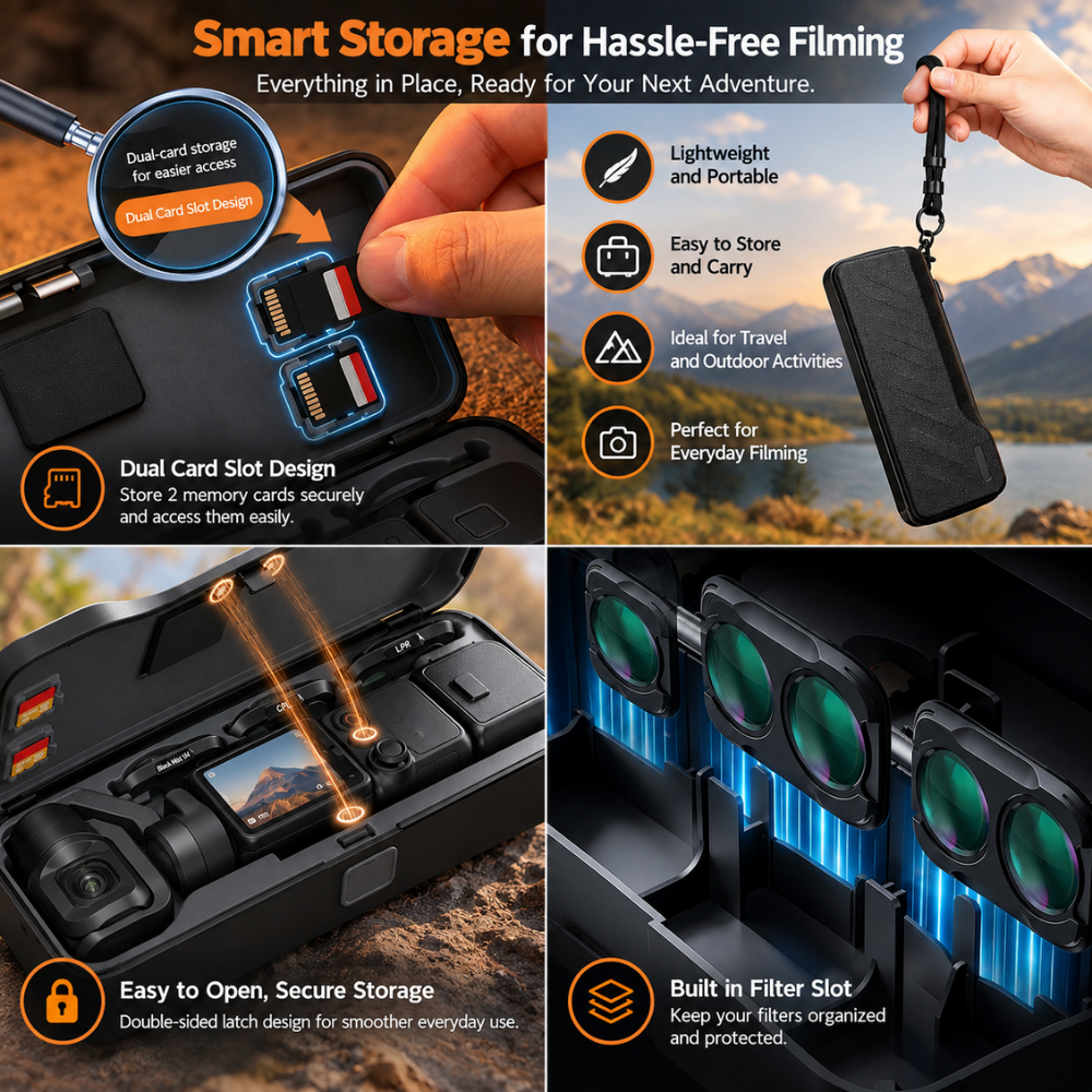 Hard Shell Storage Case for DJI Osmo Pocket 4 Pro EVA inner liner