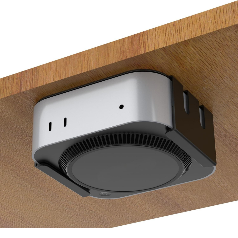 Under desk mounting bracket for Mac Mini M4 workstation setup