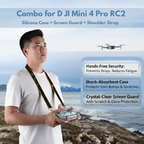 Silicone cover and tempered glass guard for D JI Mini 4 Pro RC2