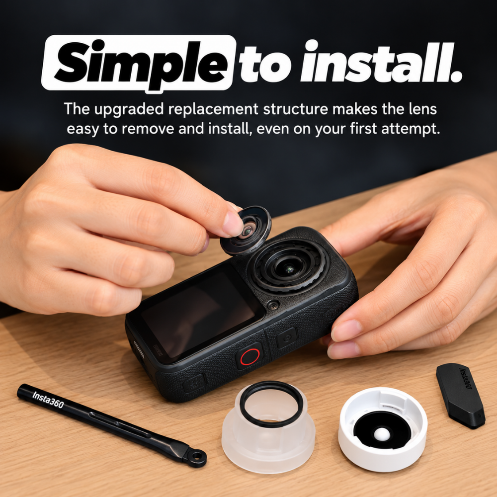 Insta360 X6 Camera Front Lens Replacement