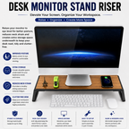 Desktop Monitor Stand with wide elevated platform