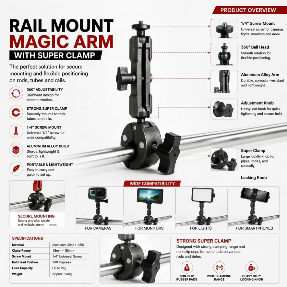 Handlebar Clamp Mount for Action Camera