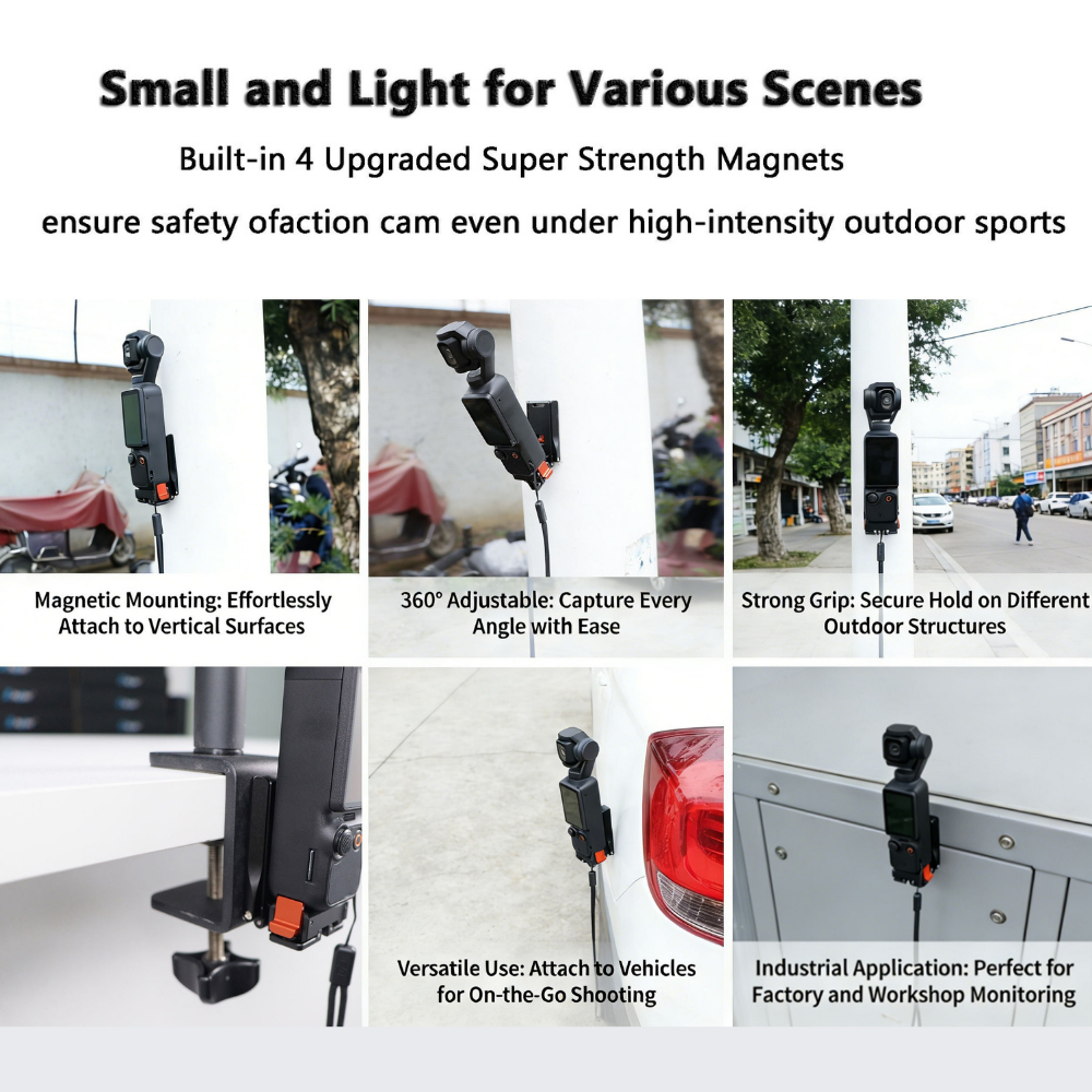 DJI Osmo Pocket magnetic mount with tripod thread