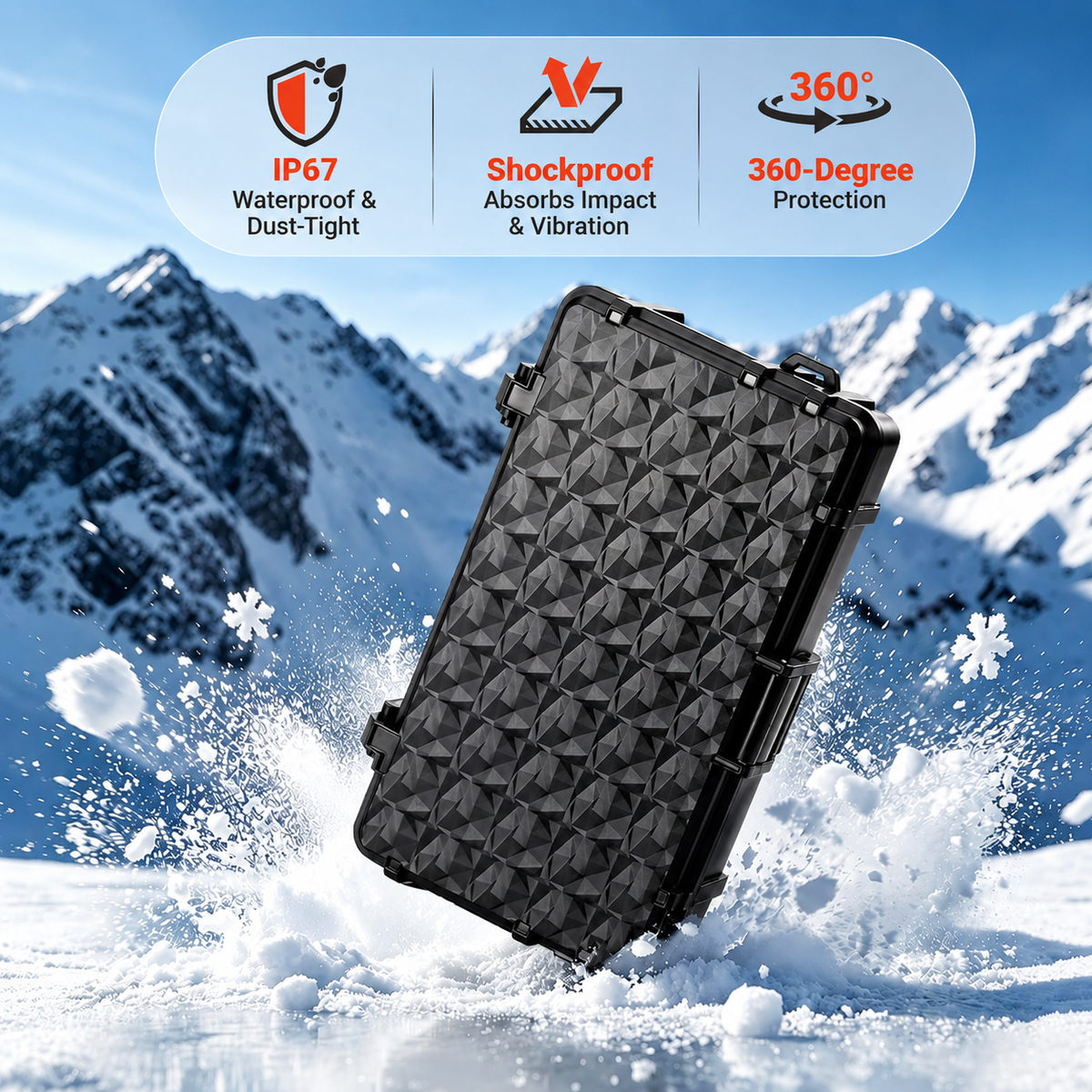 Shockproof travel case with silicone sealing strip