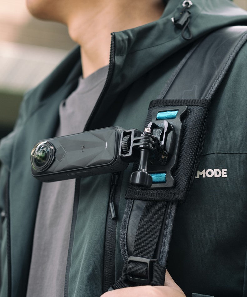 Rotary clip mount for Insta360 and other action cameras