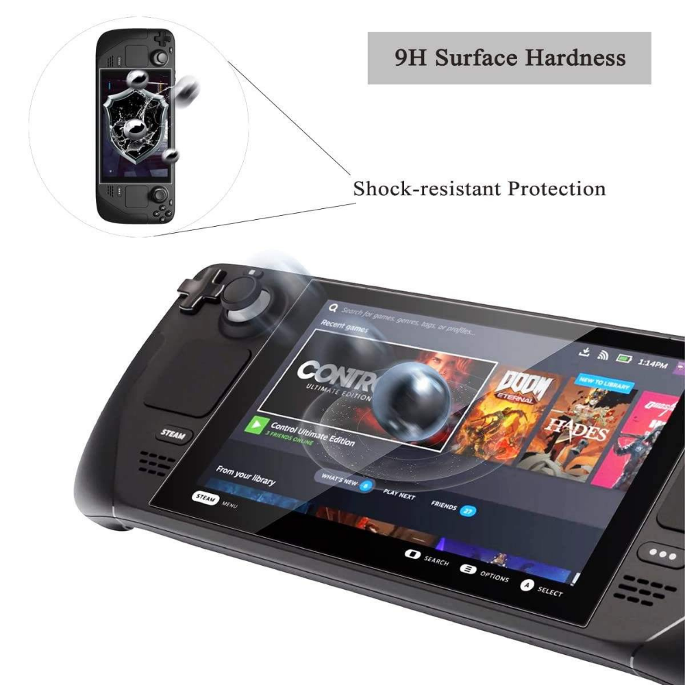 HD clear screen protector for Steam Deck console
