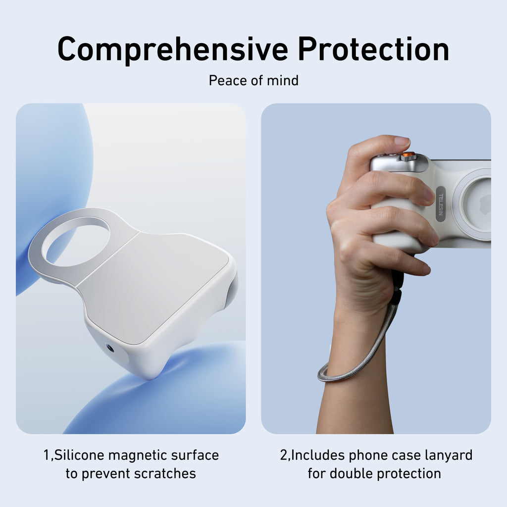 ShotGrip Magnetic Camera Grip with Wireless Shutter for Smartphones |  Telesin