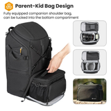 ergonomic camera bag with breathable straps and back support