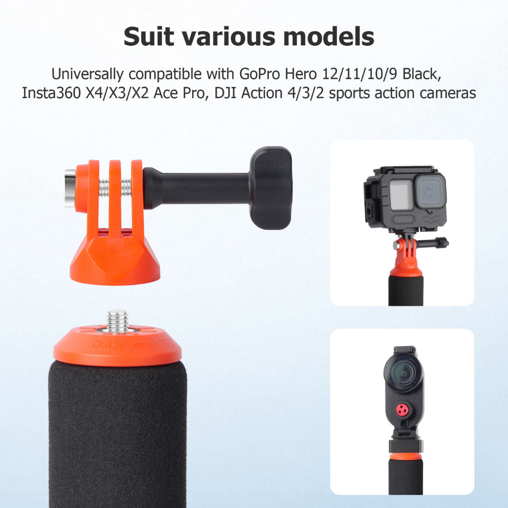 Waterproof hand grip for underwater and water sports photography