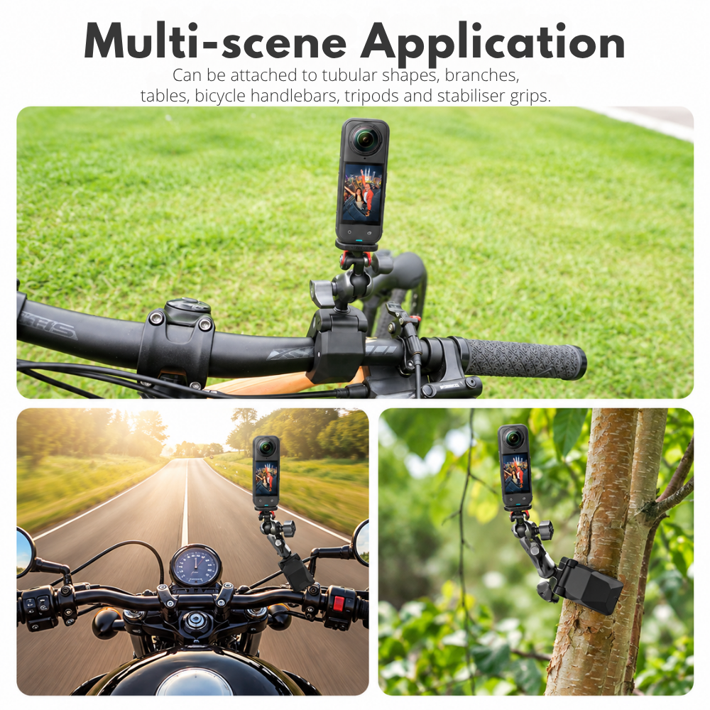 Magnetic bike handlebar mount for Insta360 X5