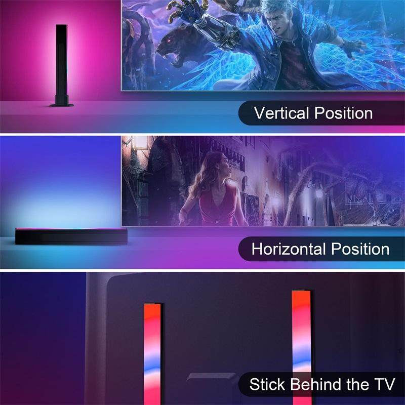 Voice controlled RGB light bars for immersive home entertainment