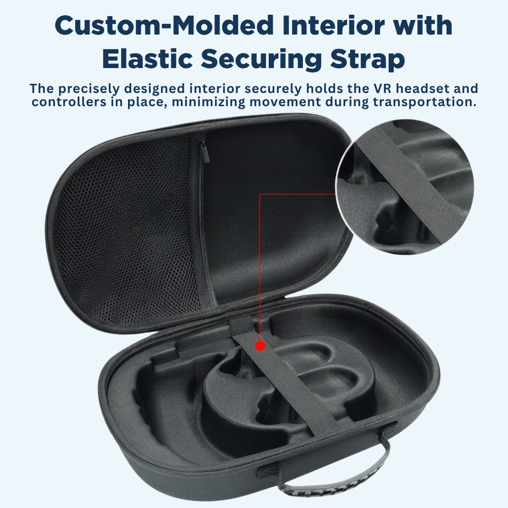 VR headset travel case for Meta Quest