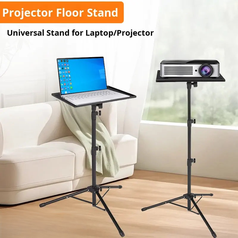 Portable projector tripod stand with adjustable height