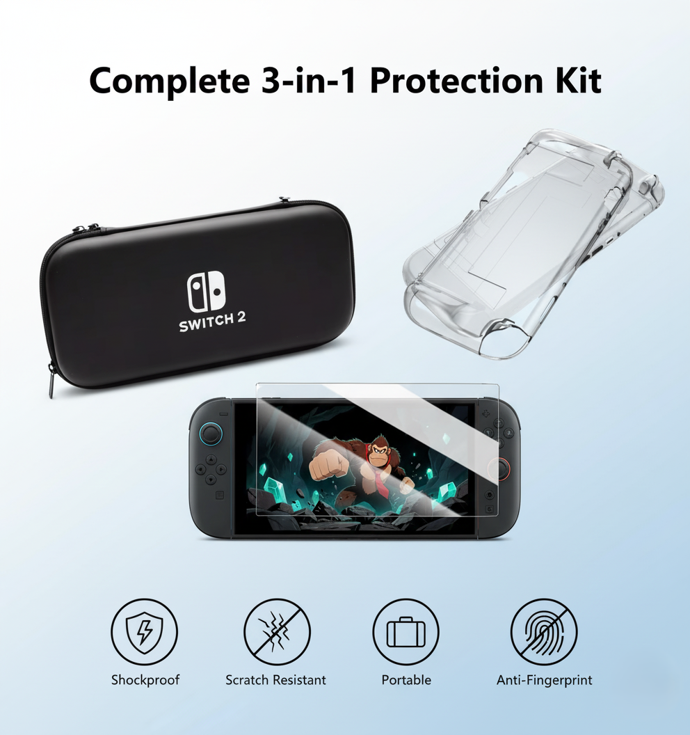 Durable carrying case for Nintendo Switch 2 console and accessories