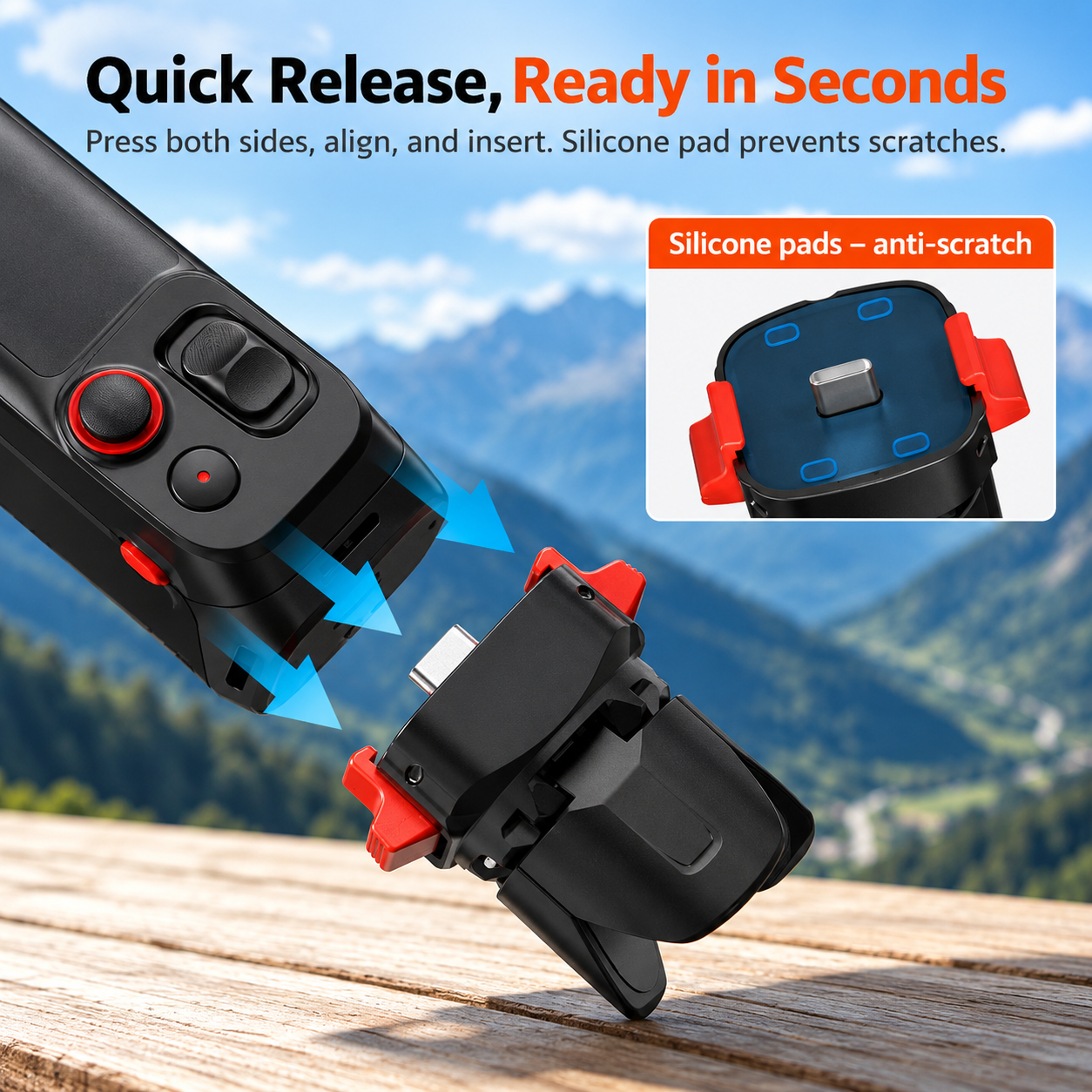 Mini Tripod Adapter for Insta360 Luna Ultra desktop stand