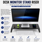 Desktop Monitor Stand with wide elevated platform