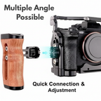 dslr stabilizer side handle with cold shoe