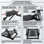 Steel racing simulator wheel support frame