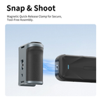 vlog shooting grip with quick release mount