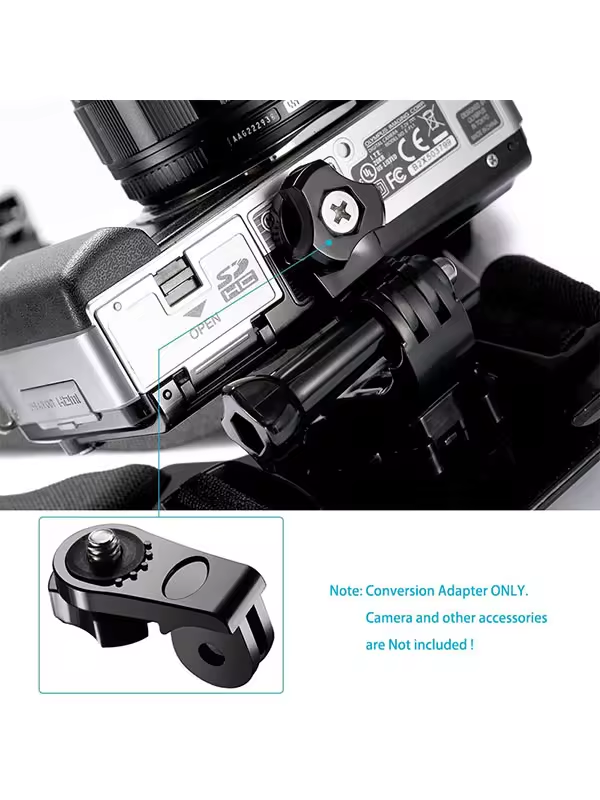 Phone holder and chin strap mount accessory for action cameras and helmets
